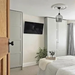 Orlando Tinted Glass Schoolhouse Pendant - 10 Inch - Smoke Grey -Industville Shop OR TGL SHP10 SG PH LR B2C BEDROOM PLANTS GREY rigby.residence 1