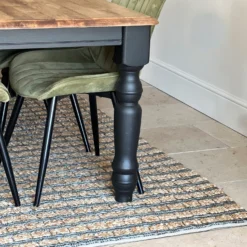 Oxnam Hand Woven Jute Rug - Natural & Teal -Industville Shop Oxnam Handwoven Jute Rug Natural Teal Lifestyle RG 16 HWJ N TL