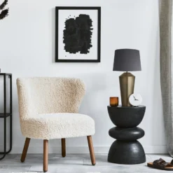 Pillar Geometric Cone Table Lamp - Brass