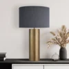 Pillar Geometric Cylinder Table Lamp - Brass - Base Only
