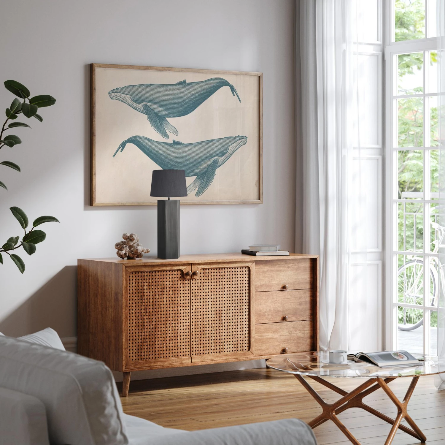 Pillar Hex Table Lamp - Pewter 2 Pillar Hex Table Lamp - Pewter - Image 2