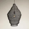 Beehive Wire Cage Metal Mesh Pendant Light - Diamond - Pewter