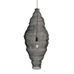 Beehive Wire Cage Metal Mesh Pendant Light - Oval - Pewter 5 Beehive Wire Cage Metal Mesh Pendant Light - Oval - Pewter -Industville Shop Pendant Pewter Industville Lighting Oval Beehive BE WCMP O P White