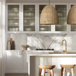 Raffia Ceiling Pendant Light - Bell - Natural -Industville Shop RA LBP20 N INDUSTVILLE B2C KITCHEN AdobeStock 504870853copy 1