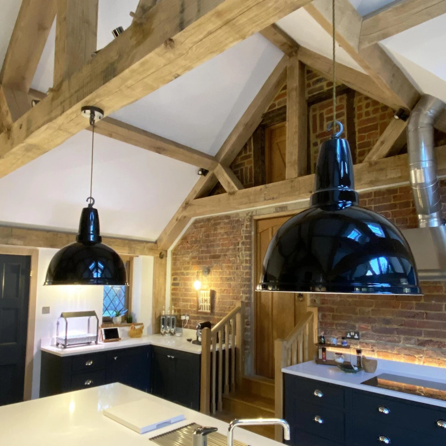 Retro Large Pendant - 17 Inch - Black - Image 5