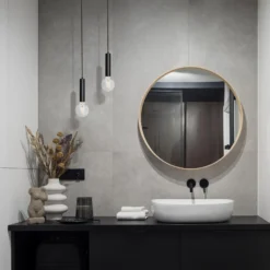 Sleek Edison Cylinder Cord Set ES E27 Bulb Holder - Black & Fabric Flex -Industville Shop SL CY ECS BKINDUSTVILLEB2CBATHROOMBLACKDARK AdobeStock