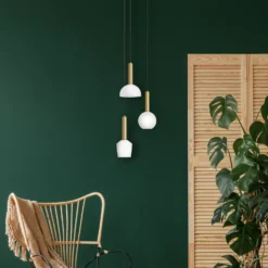 Sleek Cylinder Opal Glass Dome Pendant Light - 8 Inch -Industville Shop SL CY OGL SHP5 W BHSL CY OGL GLP7 W BHSL CY OGL DP8 W BHINDUSTVILLEB2CLIVINGROOMGREENMIXAdobestock 1 d9736f7c 7e62 48c3 81d9 4cc325261a3d