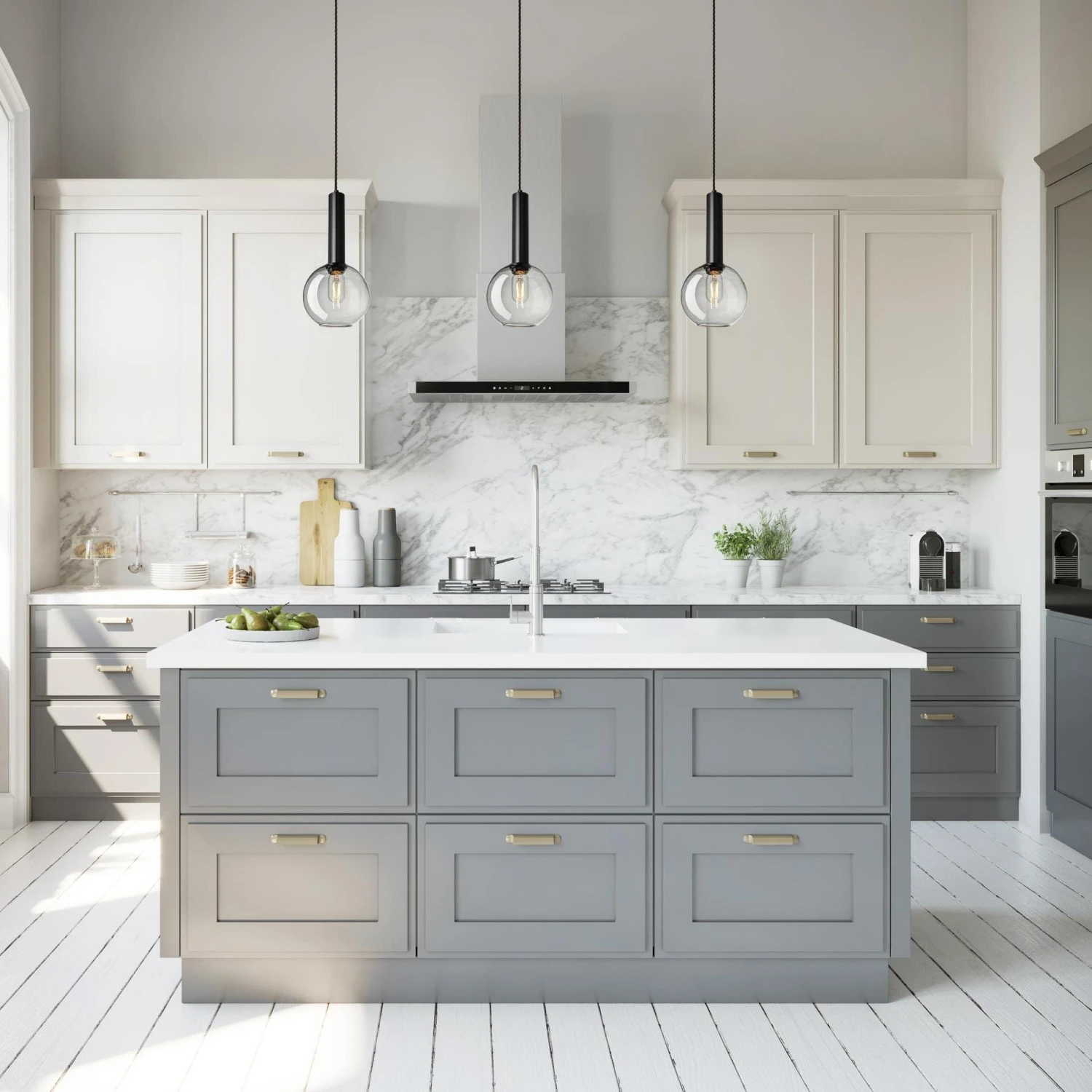 Sleek Cylinder Tinted Glass Globe Pendant Light - 7 Inch - Smoke Grey 8 Sleek Cylinder Tinted Glass Globe Pendant Light - 7 Inch - Smoke Grey - Image 8