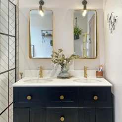 Sleek Edison Wall Light - Pewter -Industville Shop SL EWL P LR B2C BATHROOM BLUE BRASS MIRROR revamping arkendale