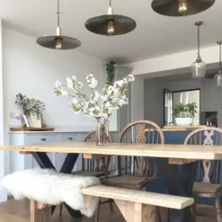 Sleek Flat Pendant - 15 Inch - Brass -Industville Shop SL FP15 B BHLRINDUSTVILLEB2CLIVINGROOMDININGROOM thelittleyellownest2