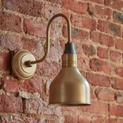 Swan Neck Cone Wall Light - 7 Inch - Brass -Industville Shop SN CWL7 B Industville 1042X1042 RESIDENTIAL Snook Architects