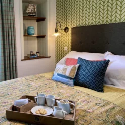 Swan Neck Glass Dome Wall Light - 8 Inch – Pewter -Industville Shop SN GLDWL8 PHRINDUSTVILLEB2BBEDROOMHOTELROOMCustomHouse emmaclanfieldinteriors 18