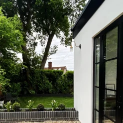 Swan Neck Outdoor & Bathroom Wall Light - Brass - Tube Glass -Industville Shop SN IP65 WL B INDUSTVILLE B2C OUTDOOR pritchardhouse 1 2