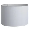 Drum - Large - White Dupion Silk - Lampshade Only