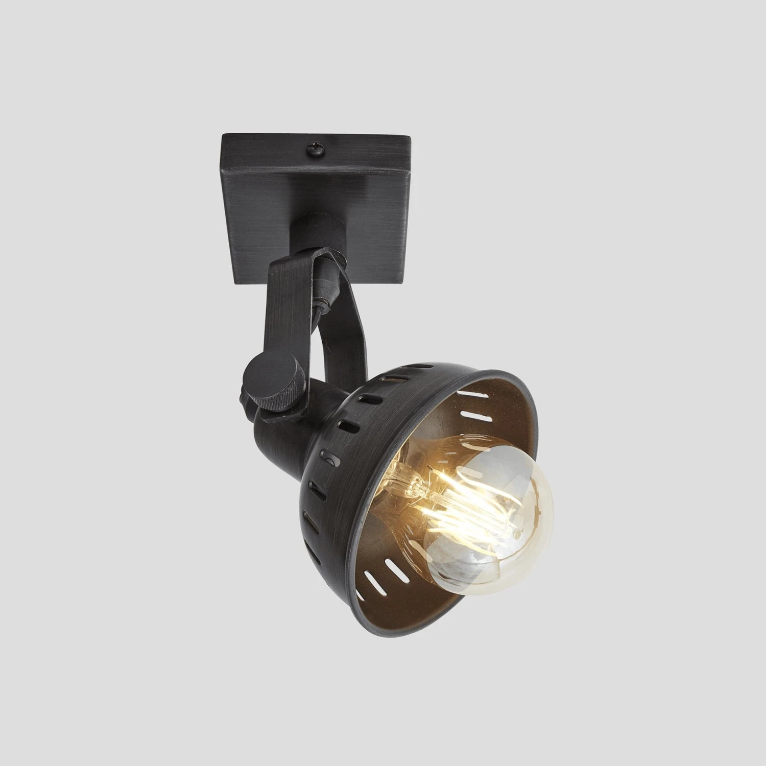 Swivel Spotlight Flush Mount - Single - Pewter 1 Swivel Spotlight Flush Mount - Single - Pewter