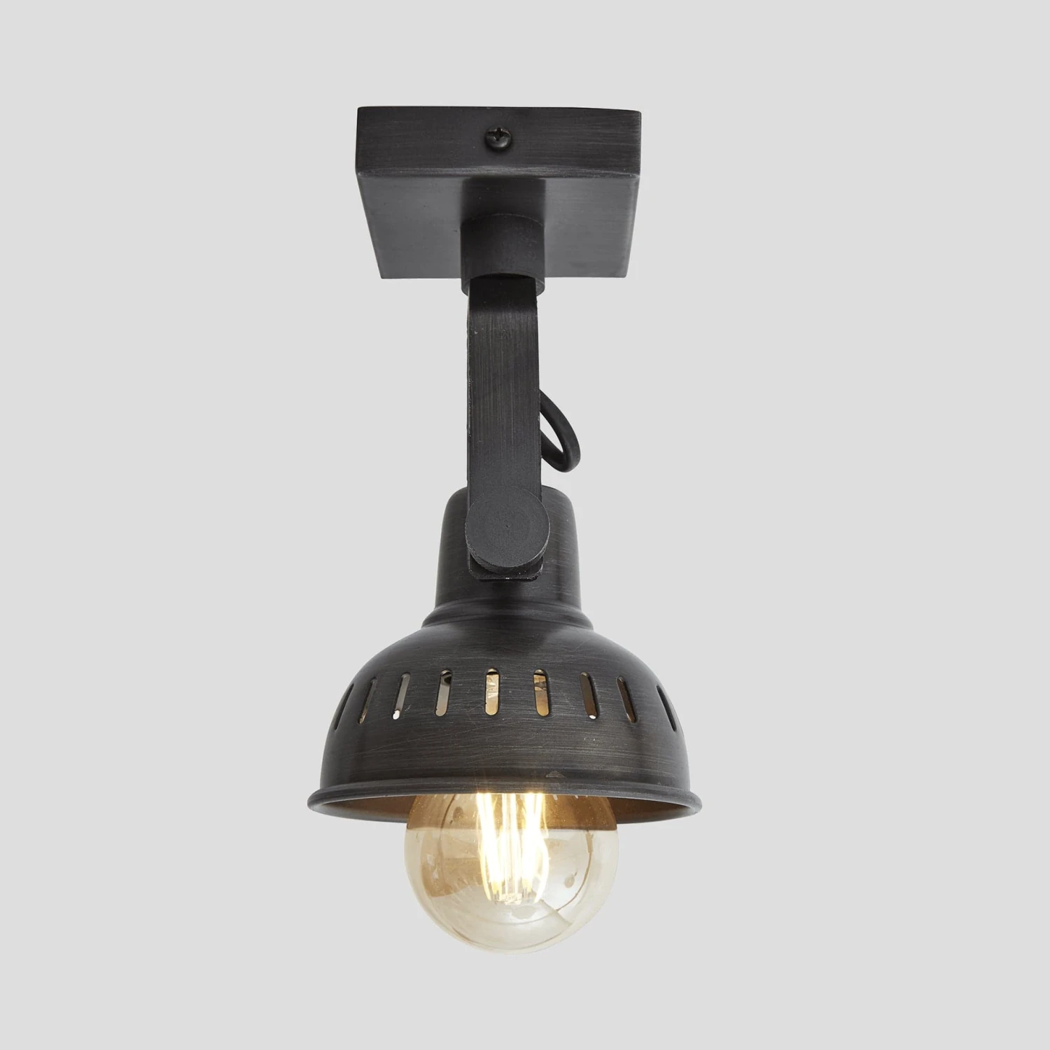 Swivel Spotlight Flush Mount - Single - Pewter 2 Swivel Spotlight Flush Mount - Single - Pewter - Image 2