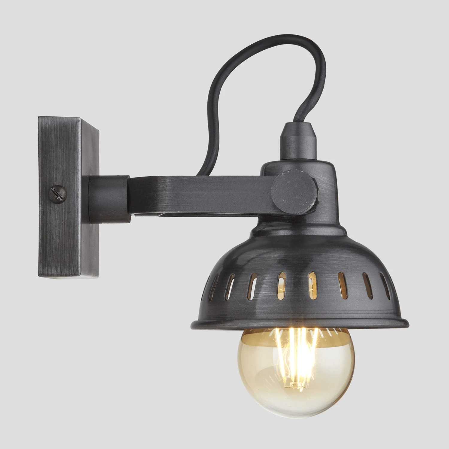 Swivel Spotlight Wall Light - Single - Pewter 2 Swivel Spotlight Wall Light - Single - Pewter - Image 2