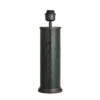 Marble Pillar Cylinder Table Lamp - Green With Pewter - Base Only