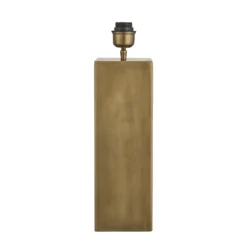 Pillar Geometric Square Table Lamp - Brass - Base Only