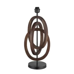 Wooden Geometric Circle Table Lamp - Walnut -Industville Shop table lamp base wooden geometric circle walnut WO GE CITL WN BO angled 44711650 3dc6 4877 a013 27949beb5c39