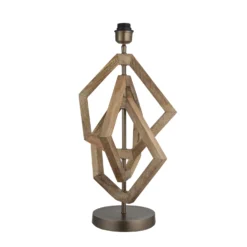 Wooden Geometric Polygon Table Lamp - Natural -Industville Shop table lamp base wooden geometric polygon natural WO GE POTL N BO front 664f1389 eb66 42e5 aa59 9abd79b7c4ff