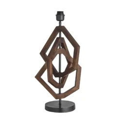 Wooden Geometric Polygon Table Lamp - Walnut -Industville Shop table lamp base wooden geometric polygon walnut WO GE POTL WN BO angled d46e6df8 dbd0 43b6 a65d a95e3c728879