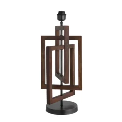 Wooden Geometric Rectangle Table Lamp - Walnut -Industville Shop table lamp base wooden geometric rectangle walnut WO GE RETL WN BO angled f4c7bcf8 b34f 45b3 8e98 31e5aef74b01