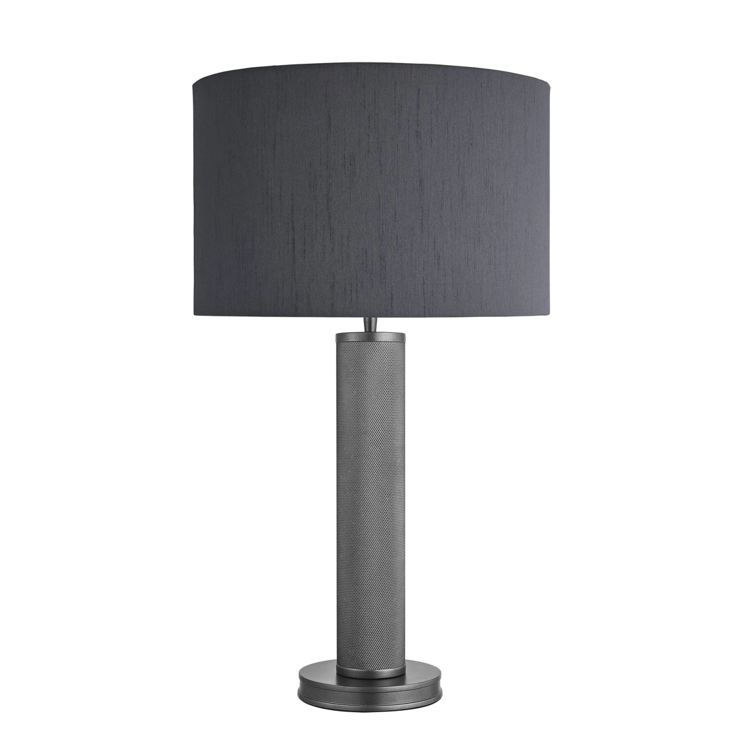 Knurled Pillar Table Lamp - Pewter 3 Knurled Pillar Table Lamp - Pewter - Image 3