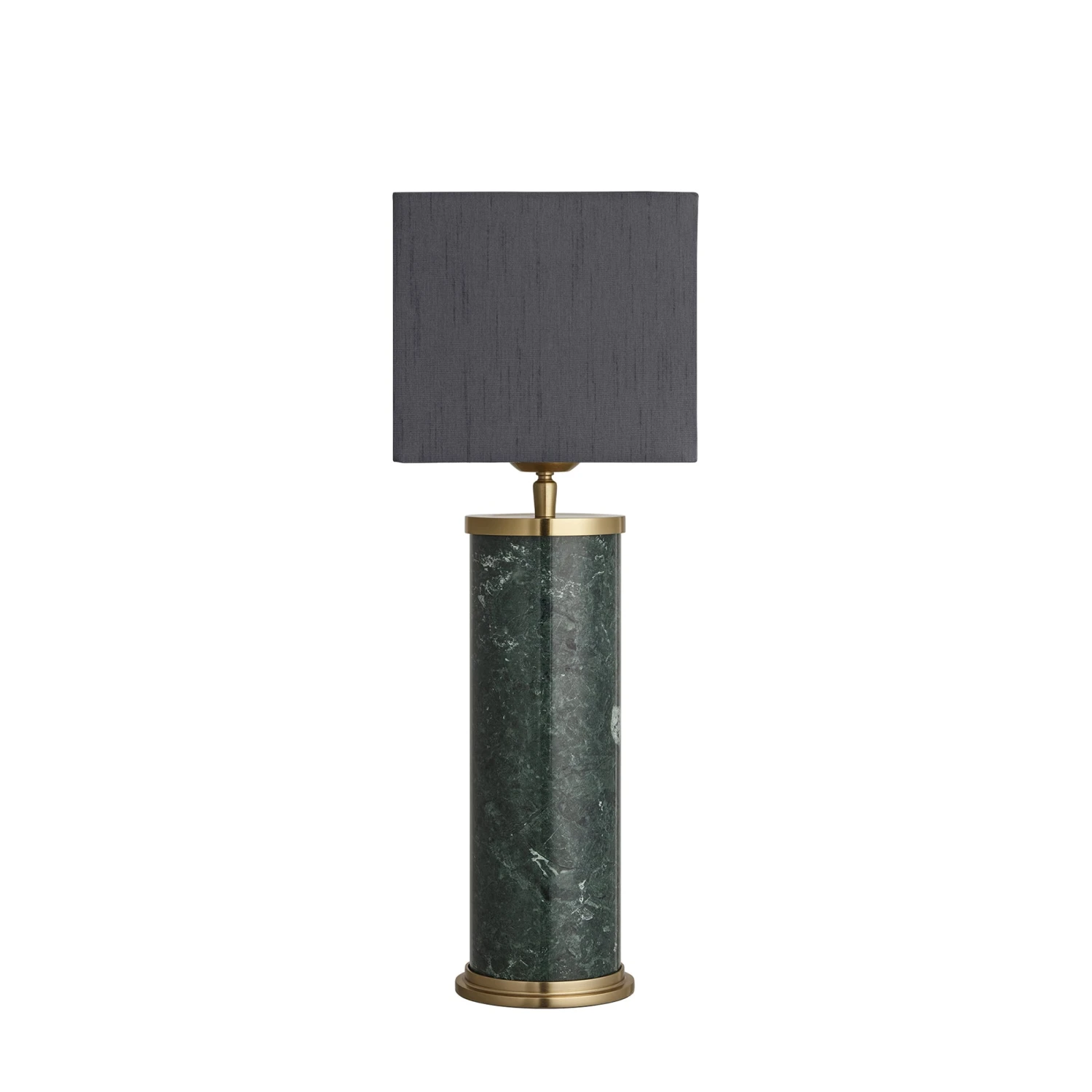 Marble Pillar Cylinder Table Lamp - Green & Brass 5 Marble Pillar Cylinder Table Lamp - Green & Brass - Image 5