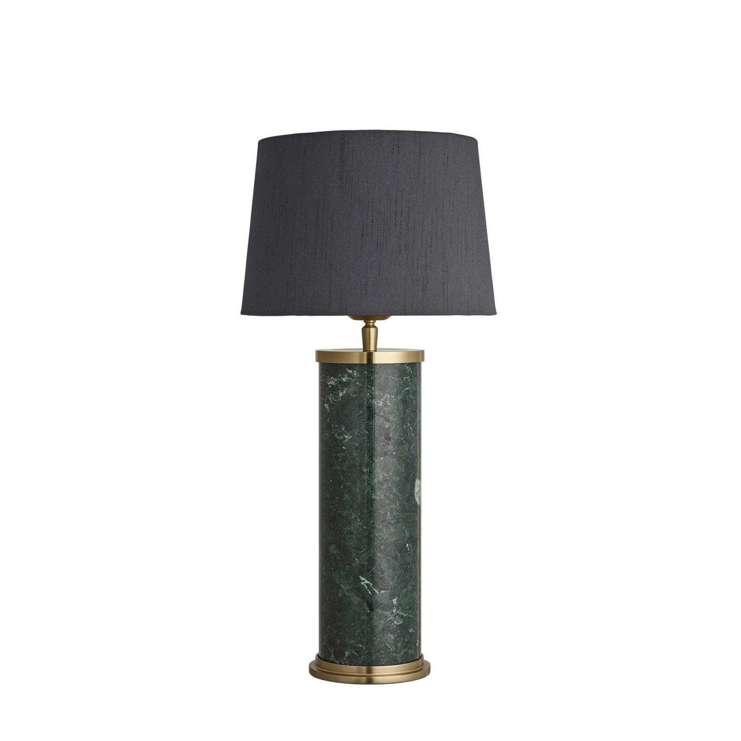 Marble Pillar Cylinder Table Lamp - Green & Brass 8 Marble Pillar Cylinder Table Lamp - Green & Brass - Image 8