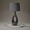 Ornate Ellipse Table Lamp - Pewter