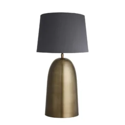 Pillar Bell Table Lamp - Brass -Industville Shop table lamp pillar bell brass lampshade large empire grey PIL GE BLTL B GR LEM