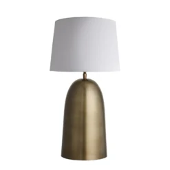 Pillar Bell Table Lamp - Brass -Industville Shop table lamp pillar bell brass lampshade large empire white PIL GE BLTL B W LEM