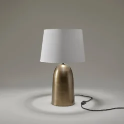 Pillar Bell Table Lamp - Brass