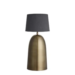 Pillar Bell Table Lamp - Brass -Industville Shop table lamp pillar bell brass lampshade small empire grey PIL GE BLTL B GR SEM