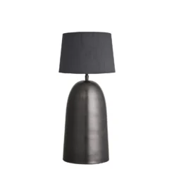 Pillar Geometric Bell Table Lamp - Pewter 14 Pillar Geometric Bell Table Lamp - Pewter -Industville Shop table lamp pillar bell pewter lampshade small empire grey PIL GE BLTL P GR SEM