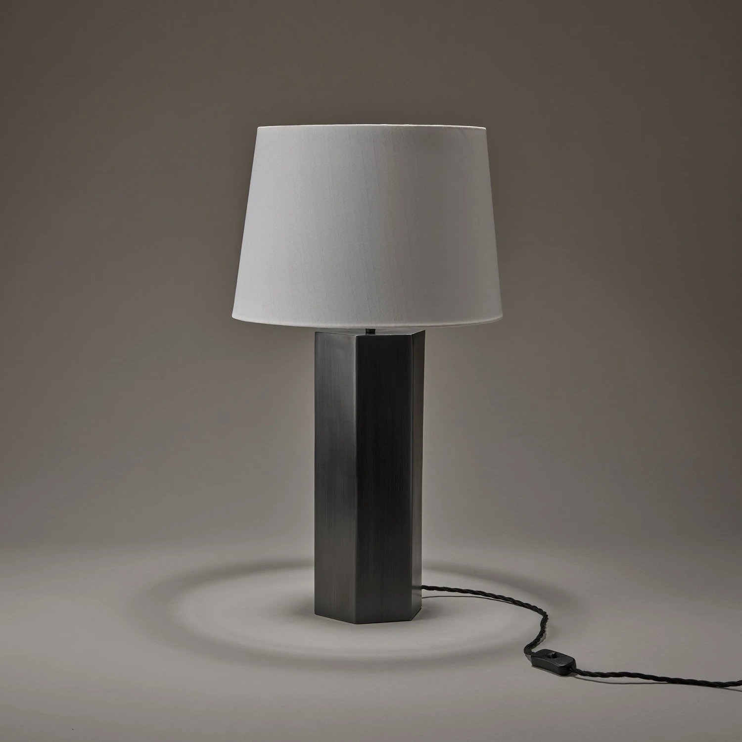 Pillar Hex Table Lamp - Pewter 1 Pillar Hex Table Lamp - Pewter