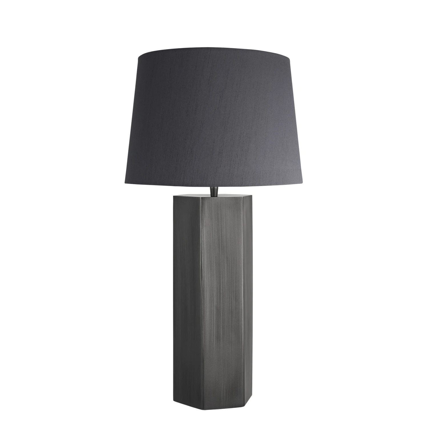 Pillar Hex Table Lamp - Pewter 6 Pillar Hex Table Lamp - Pewter - Image 6