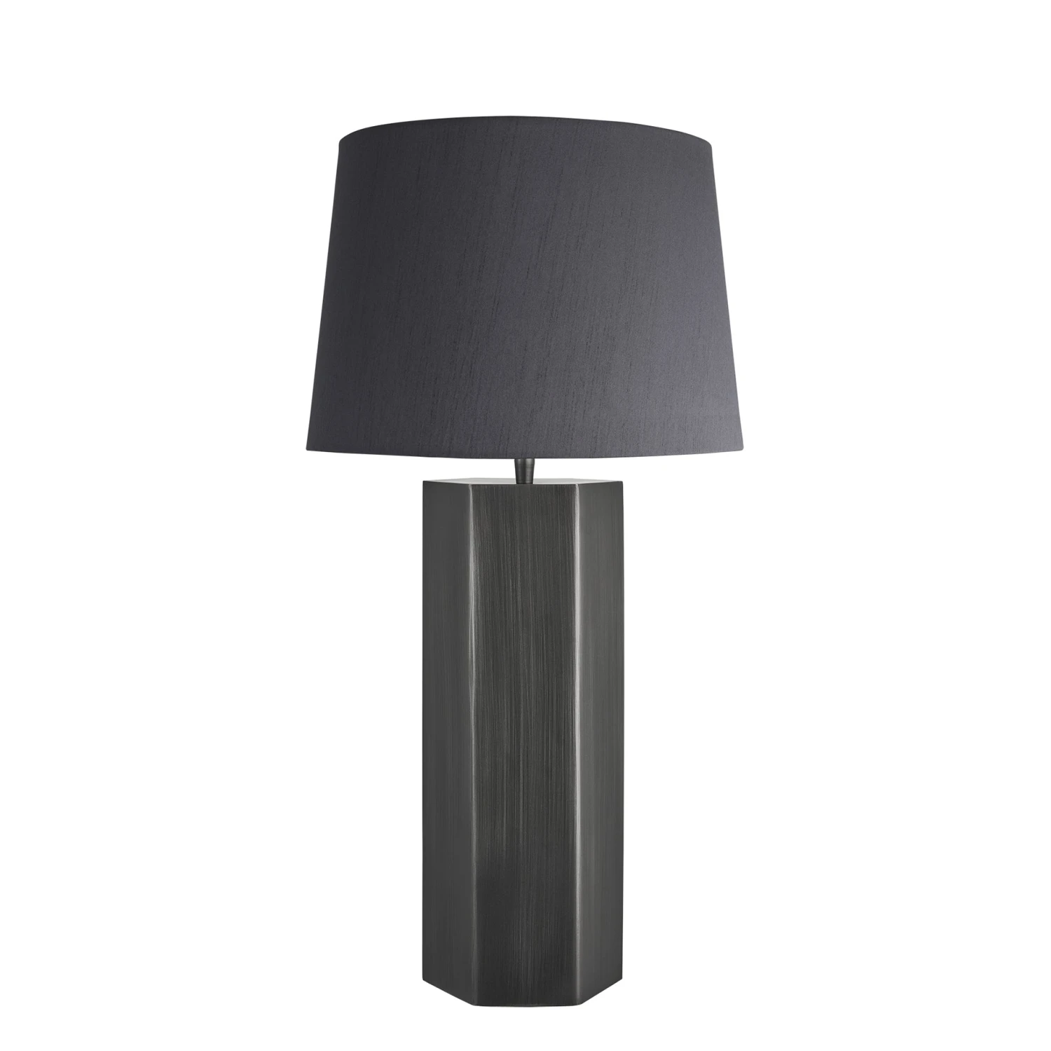 Pillar Hex Table Lamp - Pewter 5 Pillar Hex Table Lamp - Pewter - Image 5