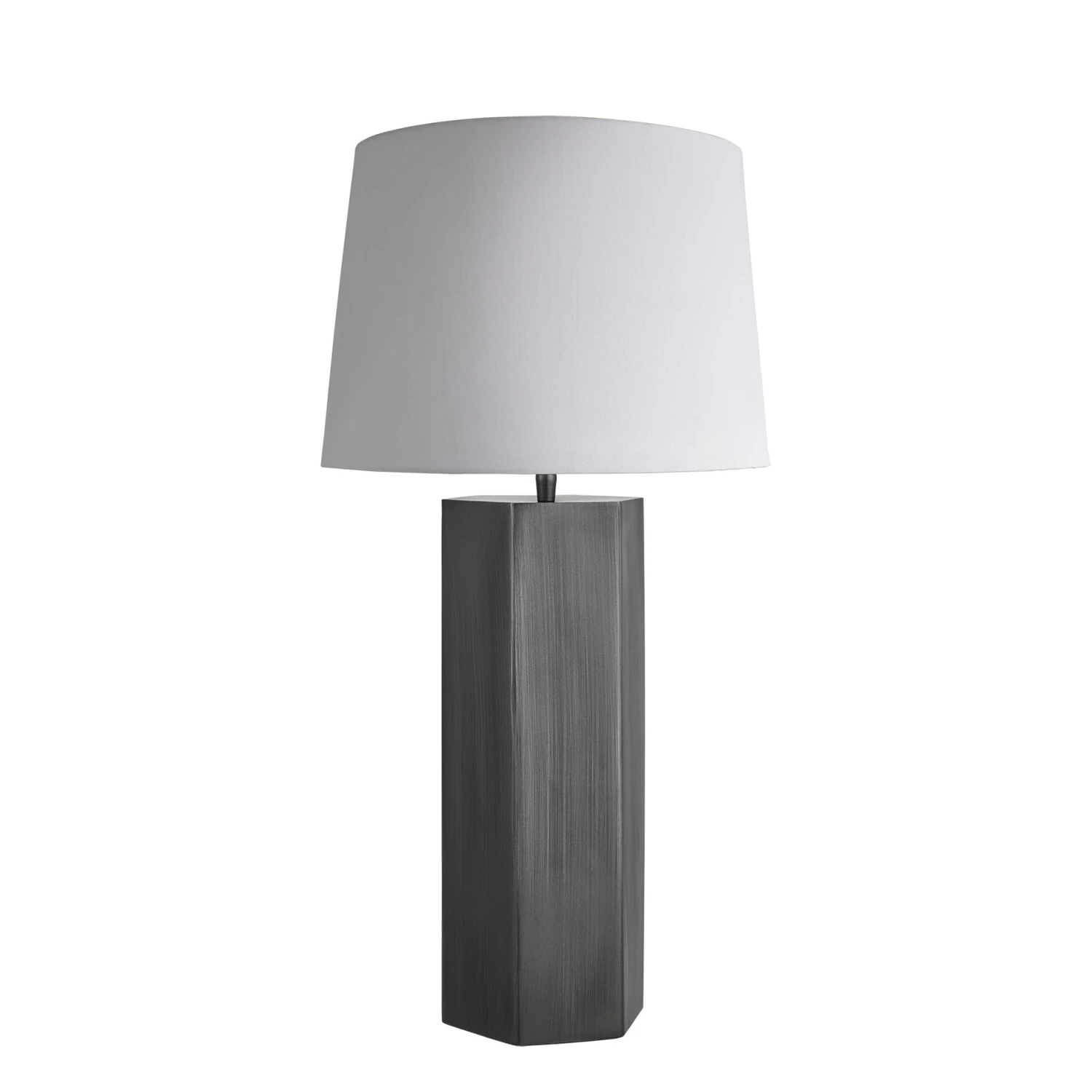 Pillar Hex Table Lamp - Pewter 4 Pillar Hex Table Lamp - Pewter - Image 4