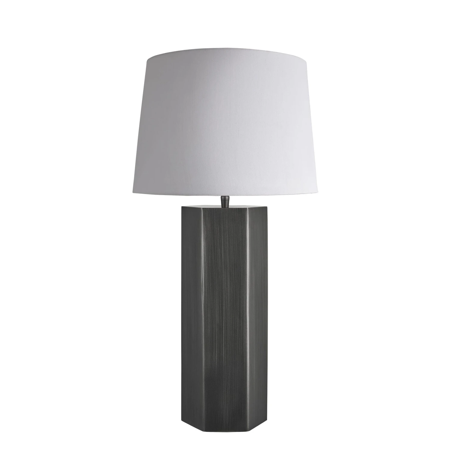 Pillar Hex Table Lamp - Pewter 3 Pillar Hex Table Lamp - Pewter - Image 3