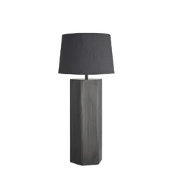 Pillar Hex Table Lamp - Pewter 25 Pillar Hex Table Lamp - Pewter -Industville Shop table lamp pillar hex pewter small empire grey PIL GE HETL P GR SEM angled