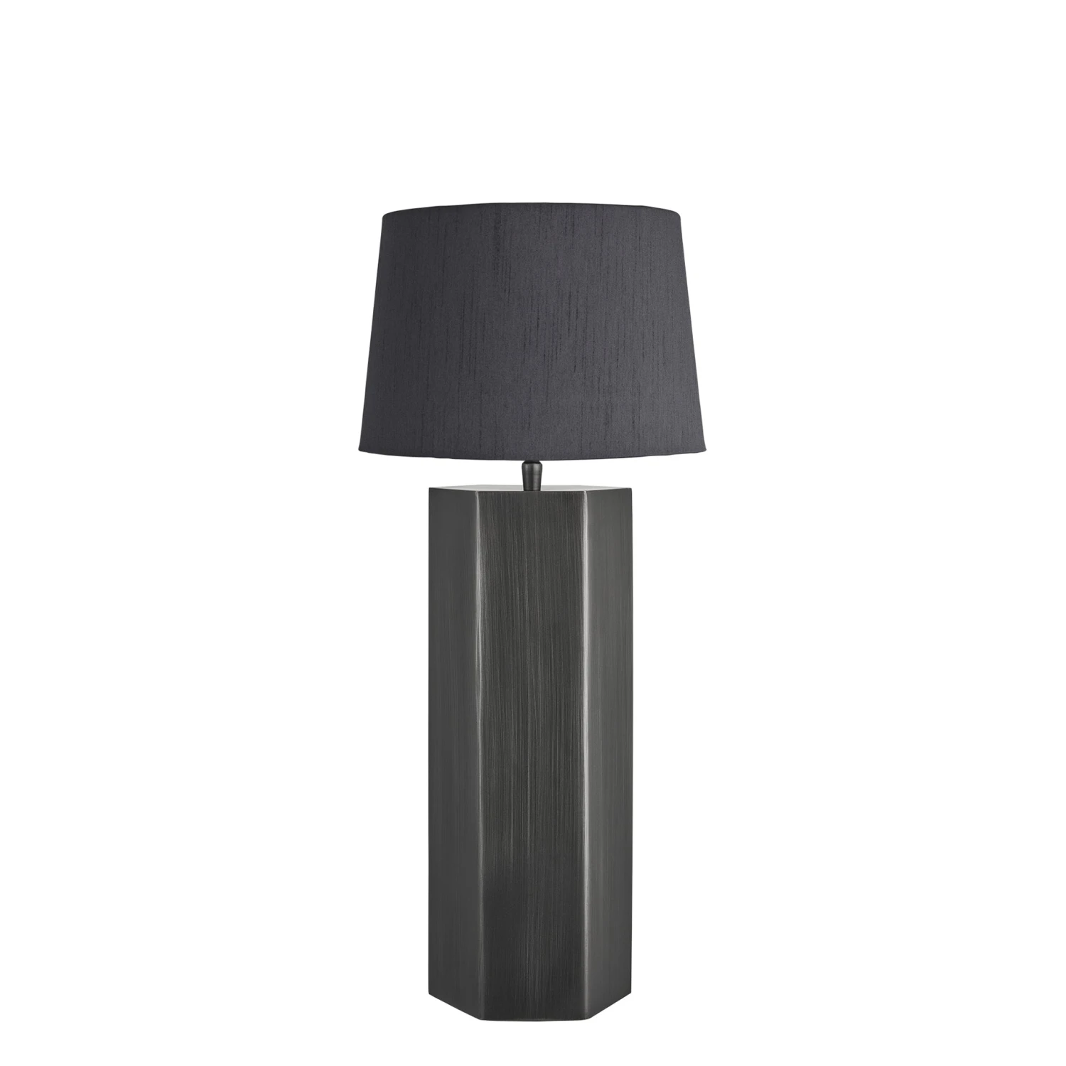 Pillar Hex Table Lamp - Pewter 11 Pillar Hex Table Lamp - Pewter - Image 11