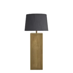 Pillar Square Table Lamp - Brass 27 Pillar Square Table Lamp - Brass -Industville Shop table lamp pillar square brass small empire grey PIL GE SQTL B GR SEM front