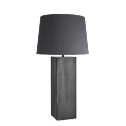 Pillar Square Table Lamp - Pewter 26 Pillar Square Table Lamp - Pewter -Industville Shop table lamp pillar square pewter large empire grey PIL GE SQTL P GR LEM angle