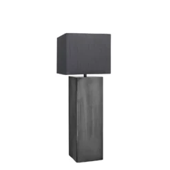 Pillar Square Table Lamp - Pewter 30 Pillar Square Table Lamp - Pewter -Industville Shop table lamp pillar square pewter small cube grey PIL GE SQTL P GR SCU angled