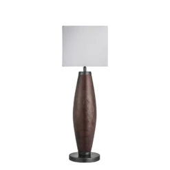 Wooden Geometric Pillar Table Lamp - Walnut - Expected W/c 29th Of July 15 Wooden Geometric Pillar Table Lamp - Walnut - Expected W/c 29th Of July -Industville Shop table lamp wooden geo pillar walnut smll cube white WO GE PILTL WN W SCU