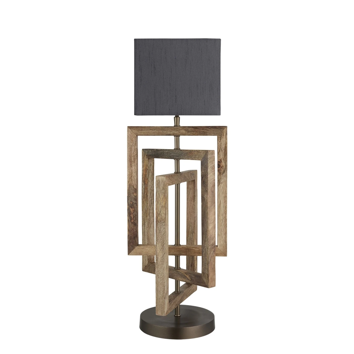 Wooden Geometric Rectangle Table Lamp - Natural 14 Wooden Geometric Rectangle Table Lamp - Natural - Image 14